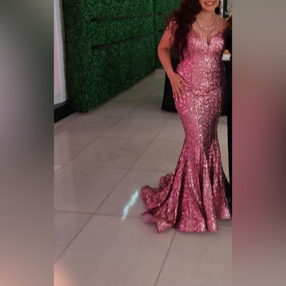Pink formal mermaid dress